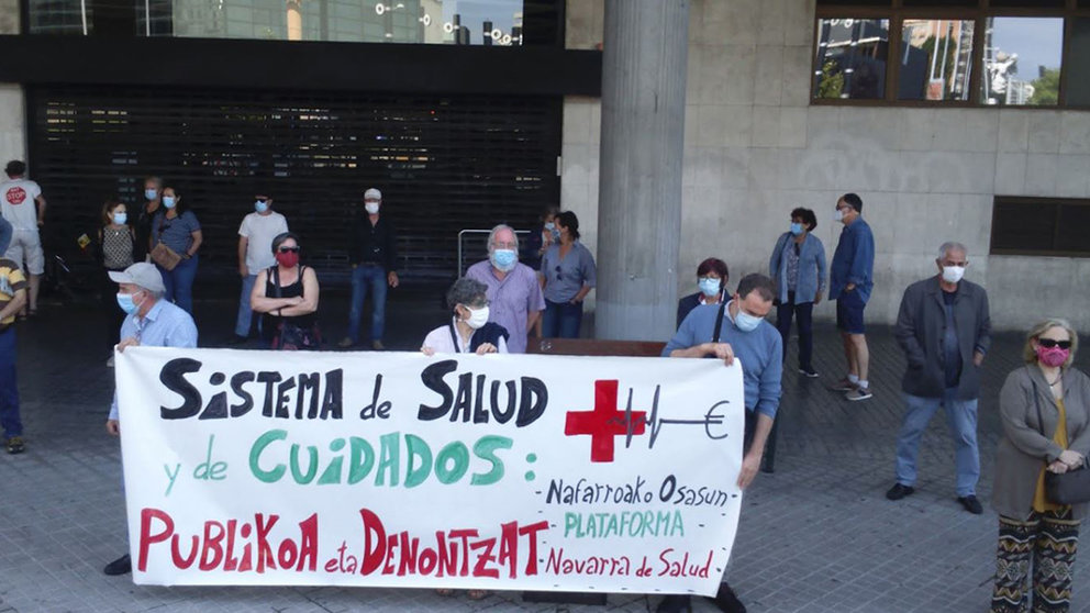 Acto en Pamplona de la Plataforma Navarra de Salud PLATAFORMA NAVARRA DE SALUD