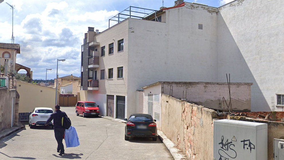Calle de Tudela donde se produjo la identificación del joven que había ocupado una vivienda ARCHIVO