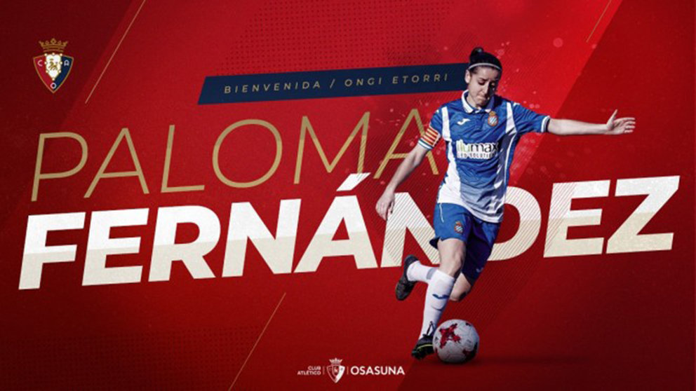 La jugadora Paloma Fernández se incorpora al club rojillo. CA Osasuna.