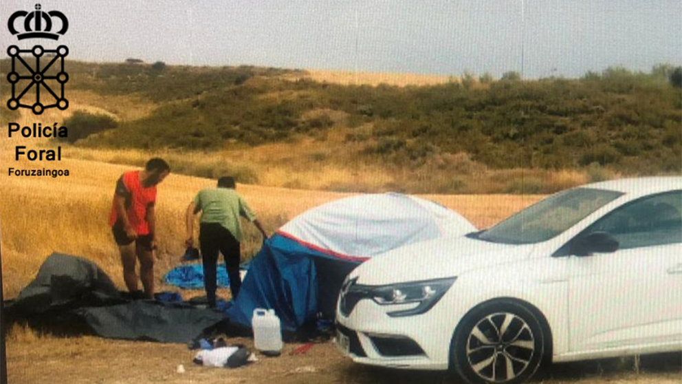Denunciados 11 jóvenes en Arguedas por acampada ilegal y sin mascarillas. TWITTER