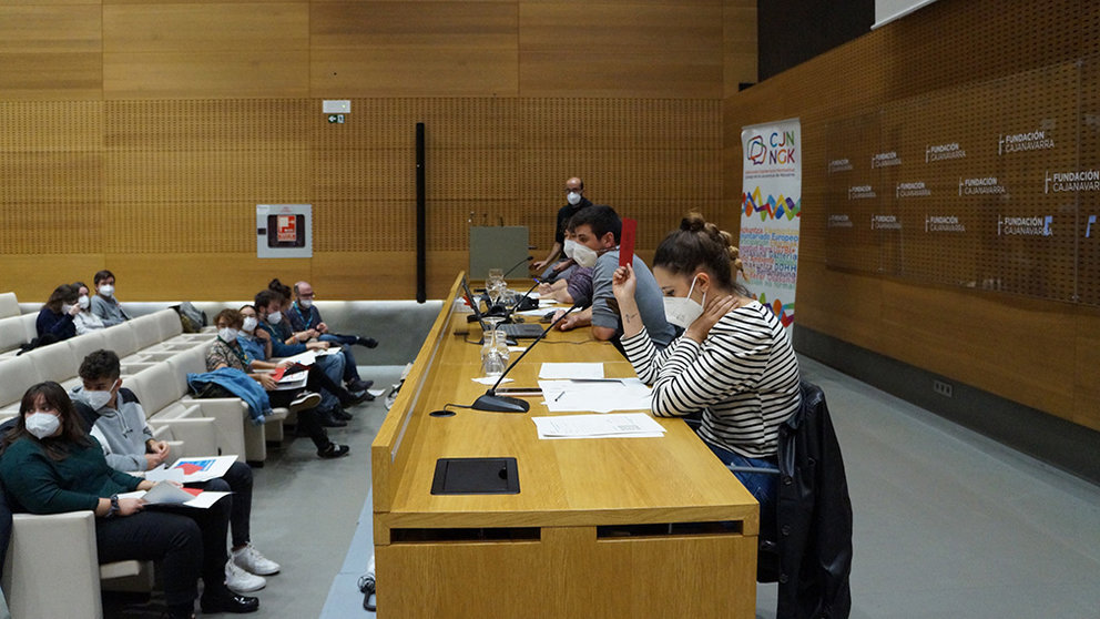 Un momento de la asamblea en la que se ha renovado el Consejo Permanente de la Juventud en Navarra. CEDIDA