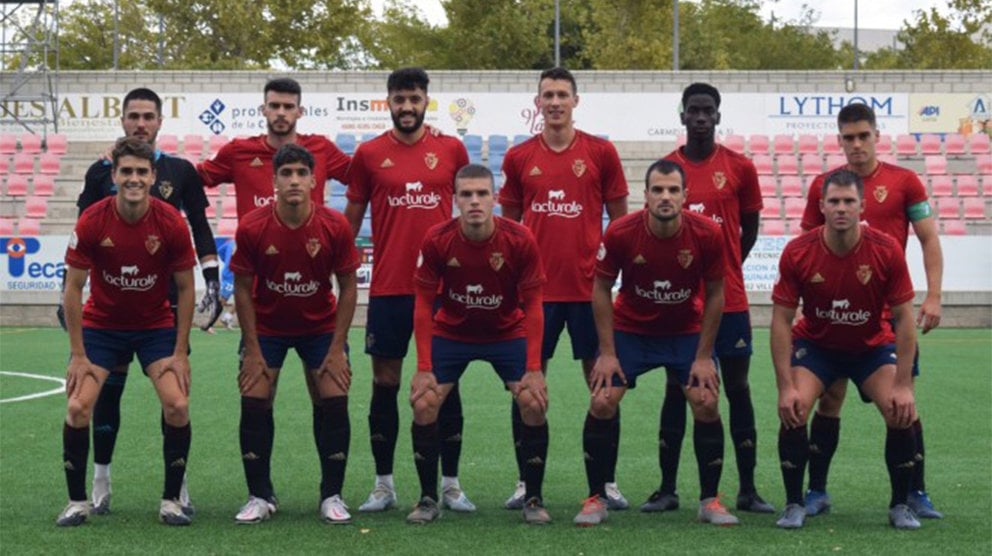 equipo titular de Osasuna Promesas ante el Lleida Esportiu. CA Osasuna.
