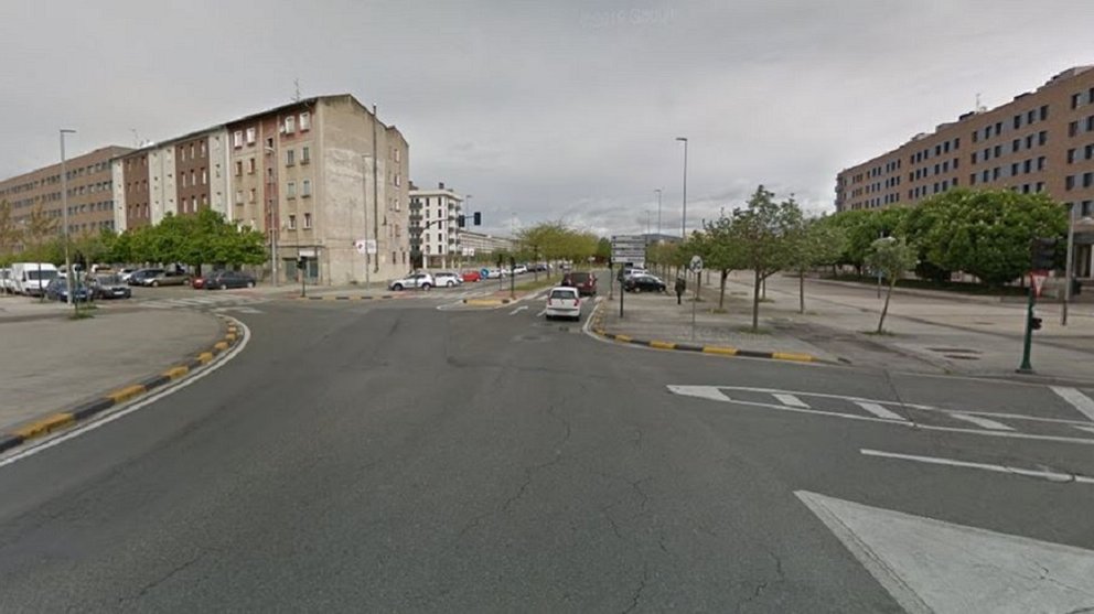 Cruce de la calle Santa Engracia en Pamplona. GOOGLE MAPS