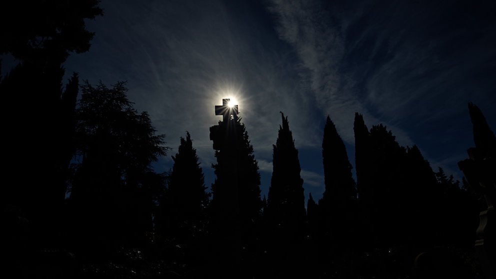 El cementerio de San José en Pamplona el día de todos los santos durante la segunda ola del coronavirus en Pamplona. MIGUEL OSÉS