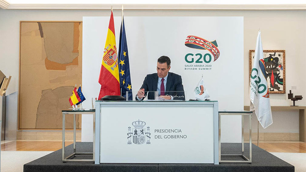 El presidente del Gobierno, Pedro Sánchez, comparece en rueda de prensa tras su participación en la segunda jornada de la Cumbre del G20 - MONCLOA