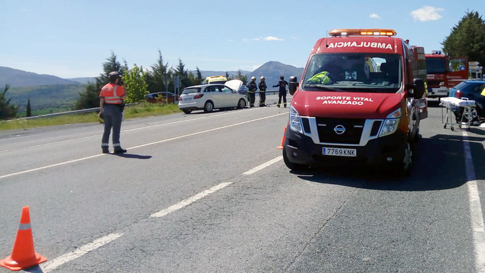 Accidente ocurrido en Sarasa el 5 de mayo de 2019 en el que falleció una mujer de 55 años.