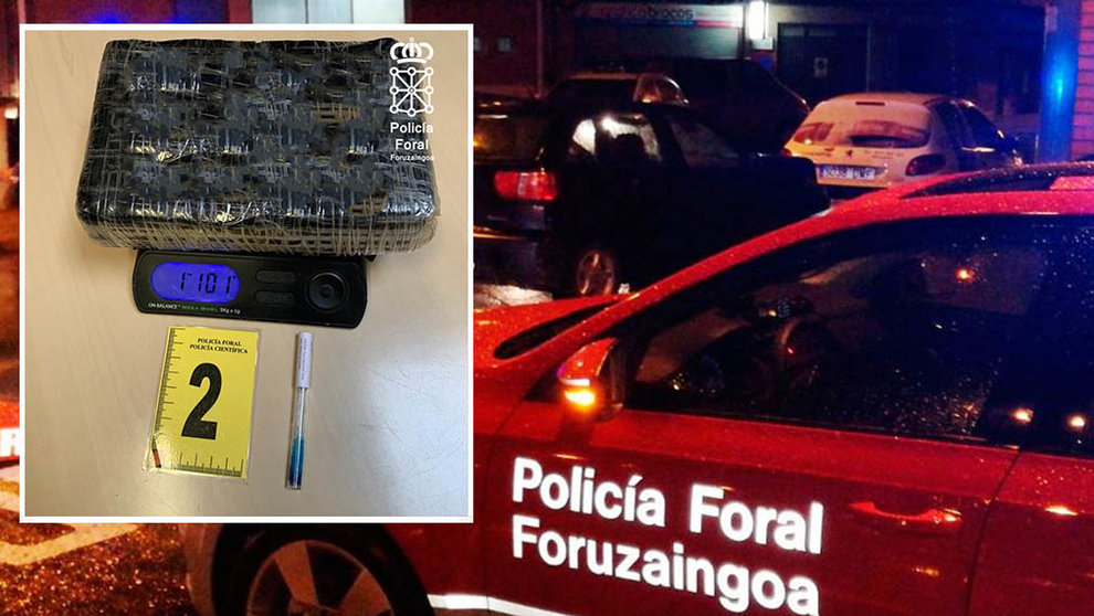 Policía Foral detiene en Pamplona a un hombre con un kilo de cocaína. ARCHIVO