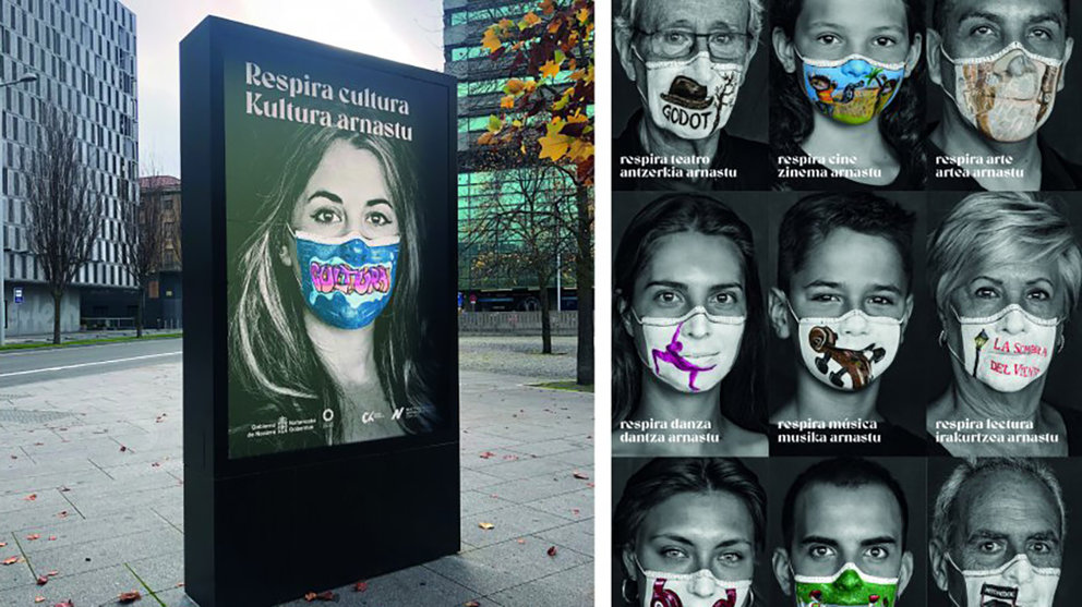 Varias imágenes de la campaña navarra 'Respira Cultura'. CEDIDA
