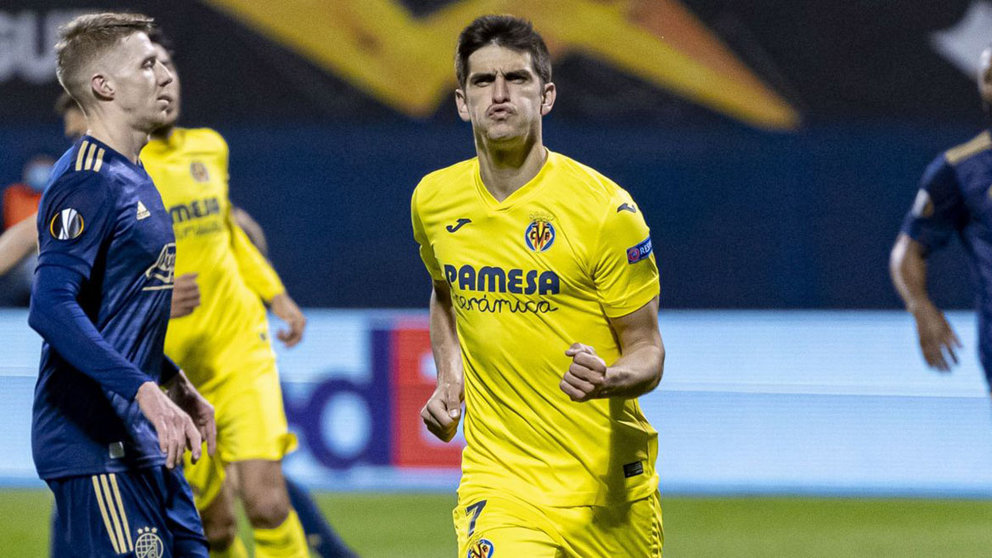 Gerard Moreno fue el auto del gol del equipo de Unai Emery en Zagreb. Villarreal CF.
