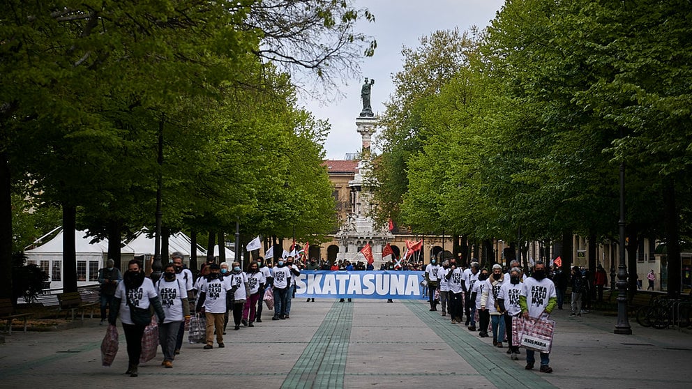Manifestación convocada por Sortu bajo el lema 'Askatasuna' por el Día Internacional de los Presos Políticos. PABLO LASAOSA