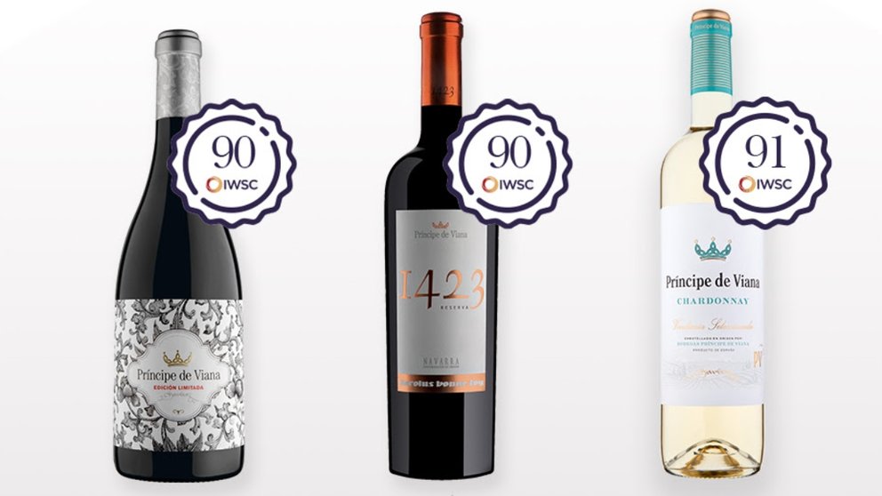Príncipe de Viana Edición Limitada, Reserva 1423 y el blanco Chardonnay han ido premiados con altas puntuaciones en International Wine & Spirit Competition . CEDIDA