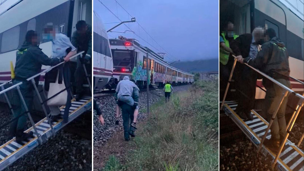 La Guardia Civil auxilia 144 pasajeros de un tren averiado en Oriz  GUARDIA CIVIL