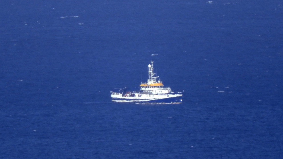 Buque oceanográfico 'Ángeles Alvariño' realiza labores de rastreo en la costa de Santa Cruz de Tenerife. MARINE TRAFFIC