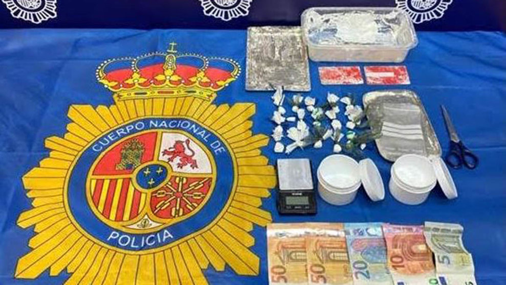 Incautación de cocaína a un detenido en Pamplona POLICÍA NACIONAL