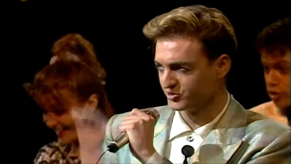 Carmelo Martínez durante el festival de Eurovisión en el año 1988. ARCHIVO
