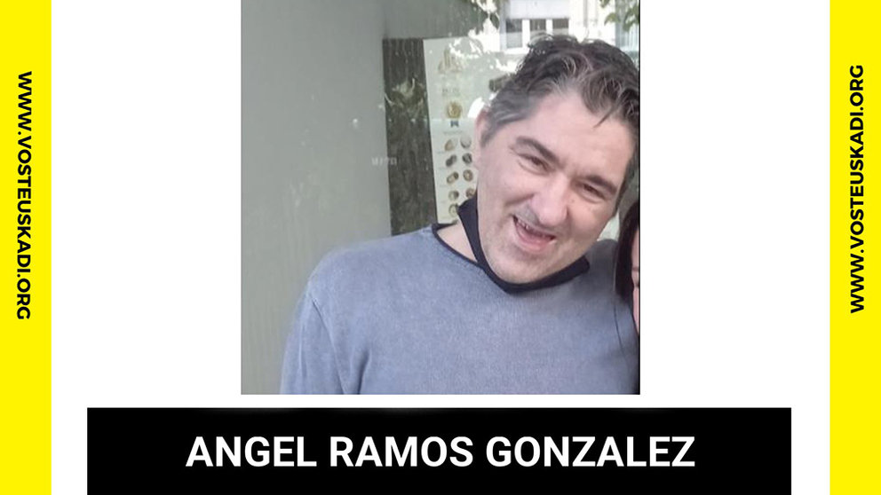 Imagen de Ángel Ramos González, varón de 42 años desaparecido el 31 de julio en San Sebastián. VOST EUSKADI.