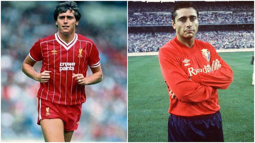 Liverpool y Osasuna, los dos equipos clave en la trayectoria de Michael Robinson que jugarán ahora un partido homenaje. ARCHIVO / AS