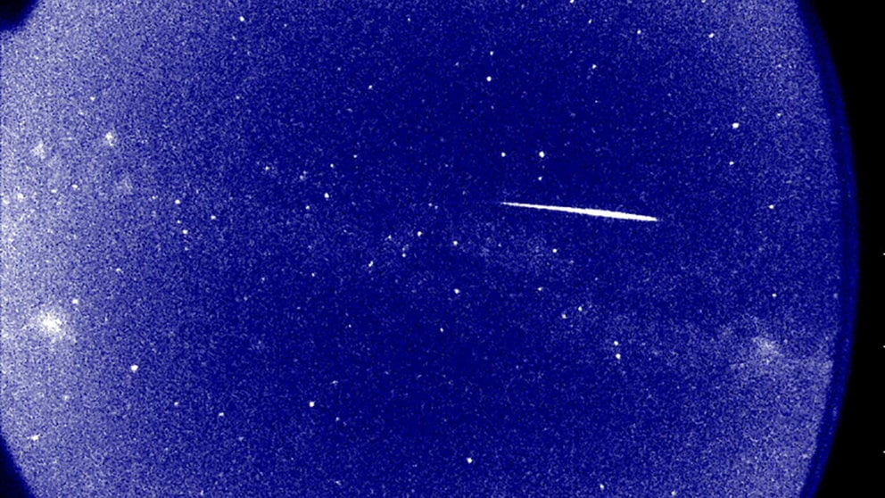 Imagen de un meteoro recogida por una de las cámaras. UPNA