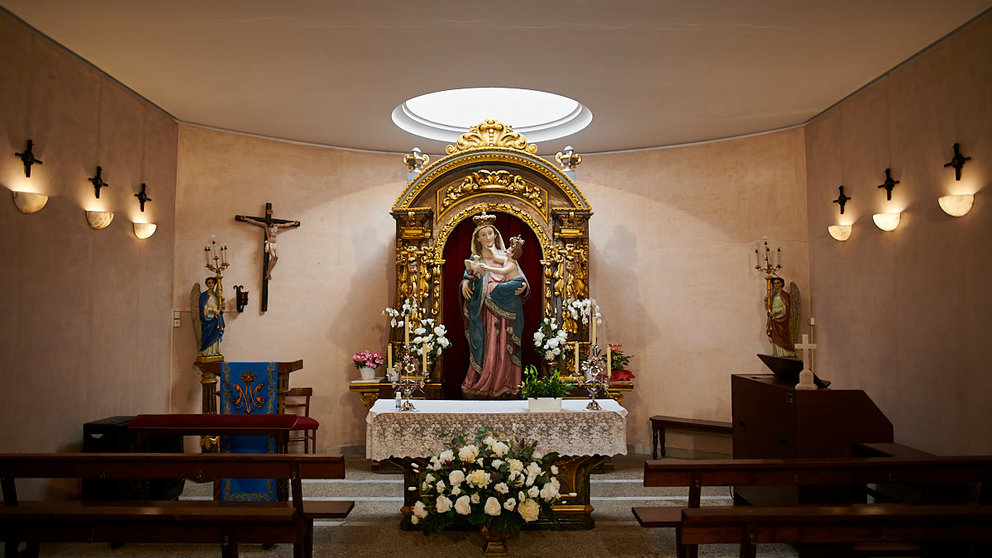 Ermita en la Plaza de la Virgen de la O, en Pamplona. PABLO LASAOSA