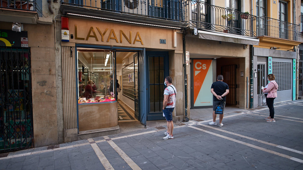 La tienda Pastas Layana en la calle Calceteros, 12 de Pamplona. MIGUEL OSÉS