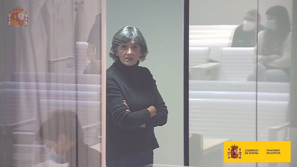 María Soledad Iparraguirre en el juicio por su colaboración en un atentado del 94 en Getxo. MINISTERIO DE JUSTICIA