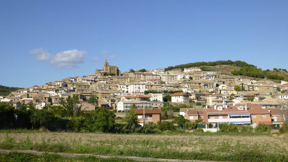Vista panorámica del municipio navarro de Aibar en La Vizcaya. ARCHIVO