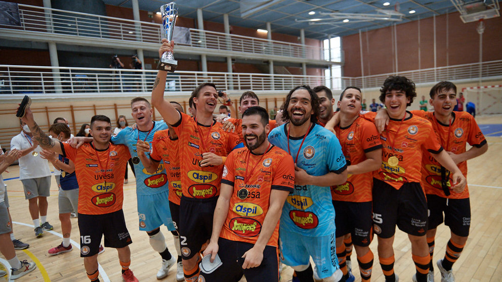 Final de la Copa Navarra disputada entre Osasuna Xota - Ribera Navarra en el pabellón Arrosadía. MIGUEL OSÉS