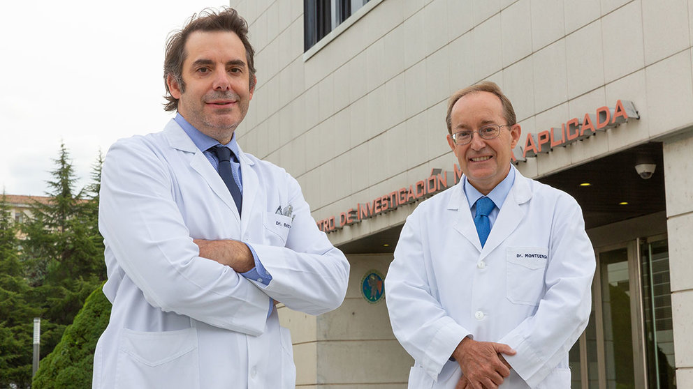 Los doctores Gorka Bastarrika y Luis Montuenga, especialistas de la Clínica y del
Cima Universidad de Navarra. CIMA UNIVERSIDAD DE NAVARRA