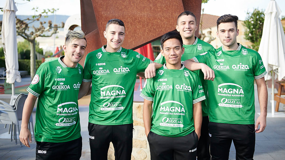 Osasuna Magna Xota presenta a sus nuevos cinco jugadores para esta temporada. PABLO LASAOSA