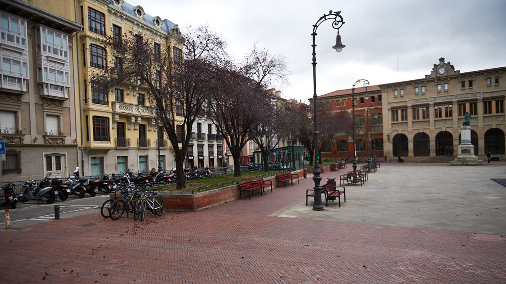 Imagen de la Plaza San Francisco de Pamplona. MIGUEL OSÉS