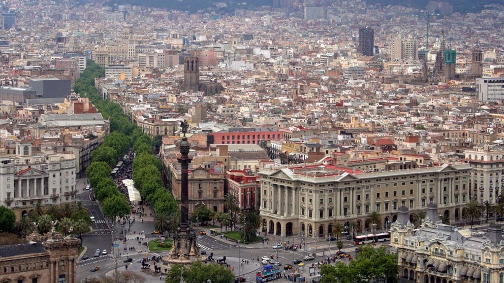 Imagen aérea de Barcelona.
