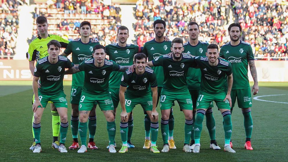 Equipo titular de Osasuna se enfrenta al Girona en Montilivi en los dieciseisavos de final de la Copa del REY. C.A.OSASUNA