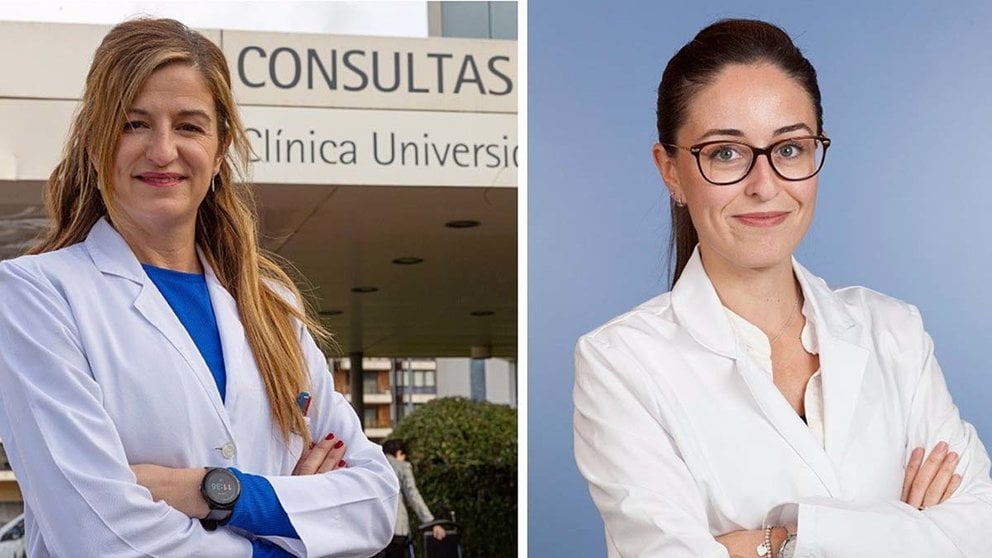 La doctora Crespo y la doctora Erostarbe, de la Unidad de Neuropediatría de la Clínica Universidad Navarra. CLÍNICA UNIVERSIDAD NAVARRA
