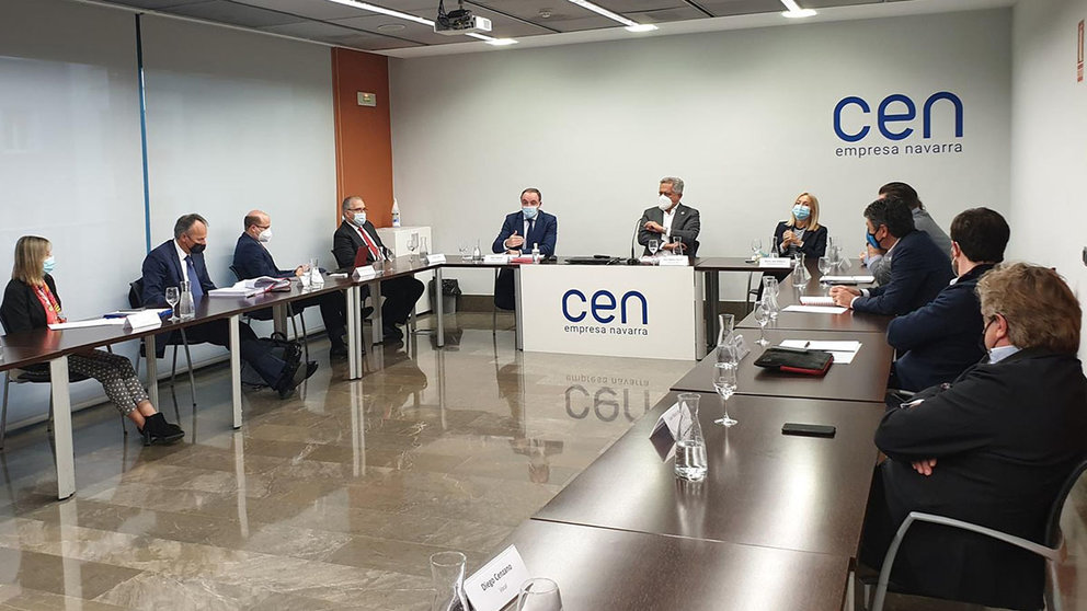 El presidente de UPN, Javier Esparza, se reúne con el Comité Ejecutivo de la CEN. - UPN