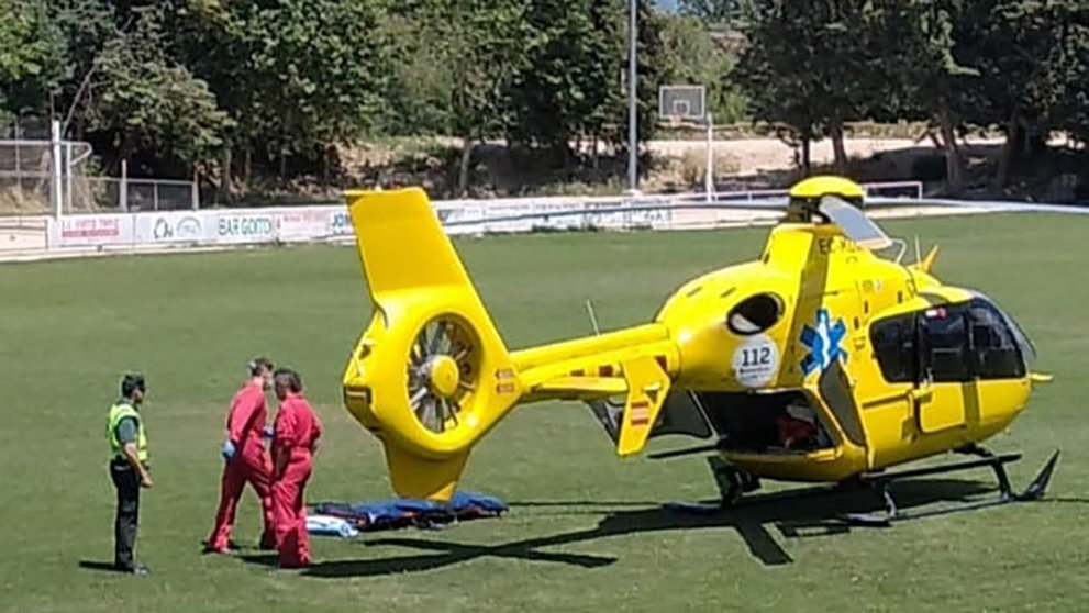Evacuado en helicóptero del Gobierno de Navarra un menor de 9 años después de sufrir un shock anáfilactico. GUARDIA CIVIL