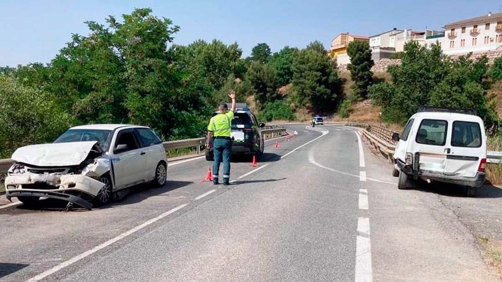 La Guardia Civil ha atendido el accidente. GUARDIA CIVIL