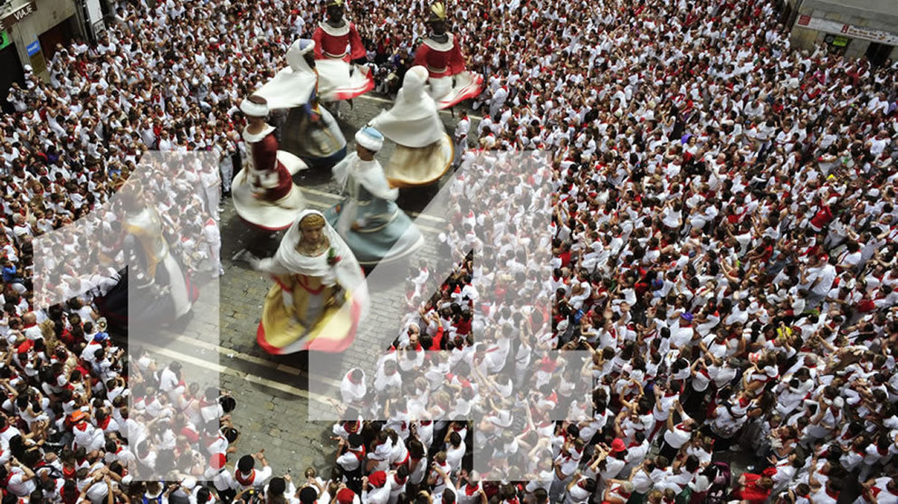 San Fermín 14 de julio. Comparsa de Gigantes y Cabezudos. REUTERS