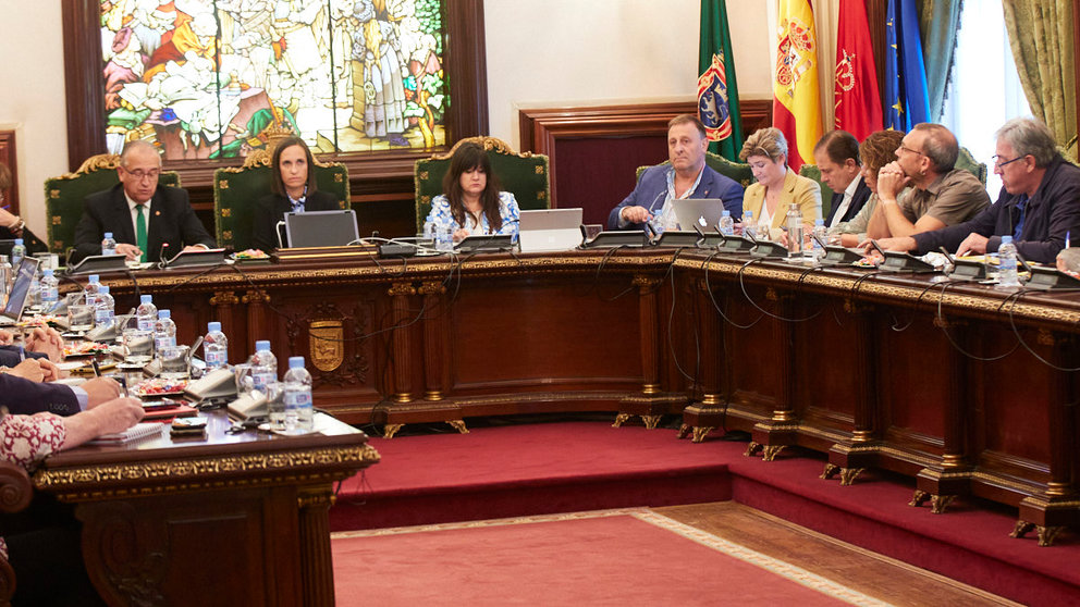 El pleno del Ayuntamiento de Pamplona celebra el Debate sobre el Estado de la Ciudad. IÑIGO ALZUGARAY