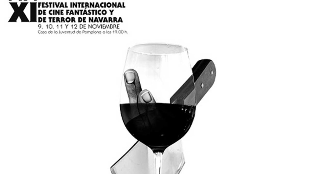 Cartel del XI Festival Internacional de Cine Fantástico y de Terror que tendrá lugar en la Casa de la Juventud de Pamplona.