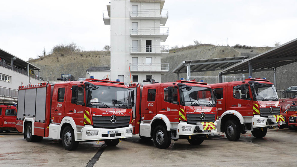 El Servicio de Bomberos de Navarra incorpora a su flota tres nuevos vehículos. GOBIERNO DE NAVARRA