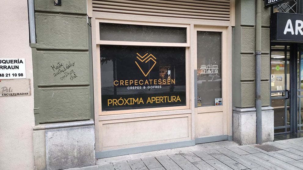 La nueva crepería Crepecatessen que abre sus puertas en la Avenida Roncesvalles en Pamplona. NAVARRA.COM