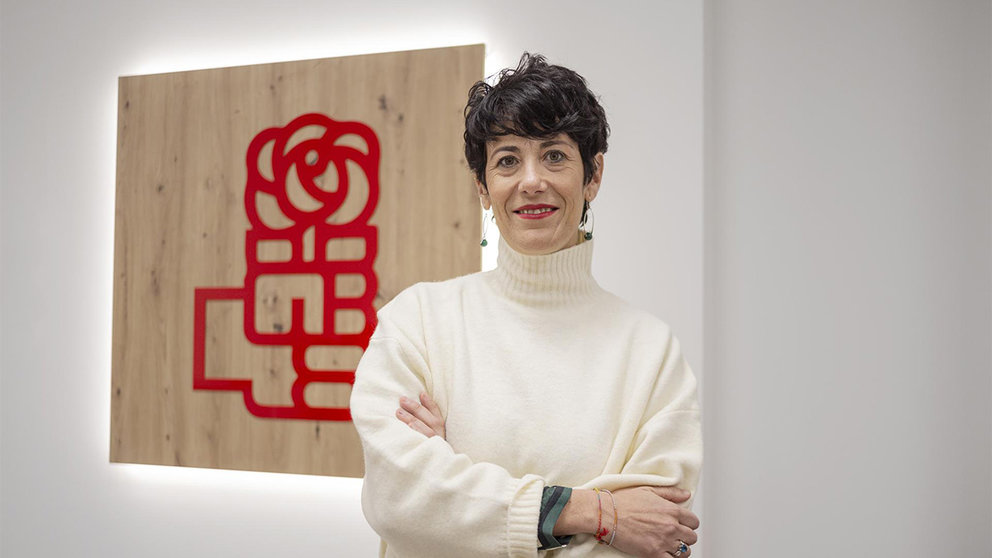 Elma Saiz ha presentado su candidatura para ser la cabeza de lista del PSN a la Alcaldía de Pamplona. ASIER ARISTREGU
