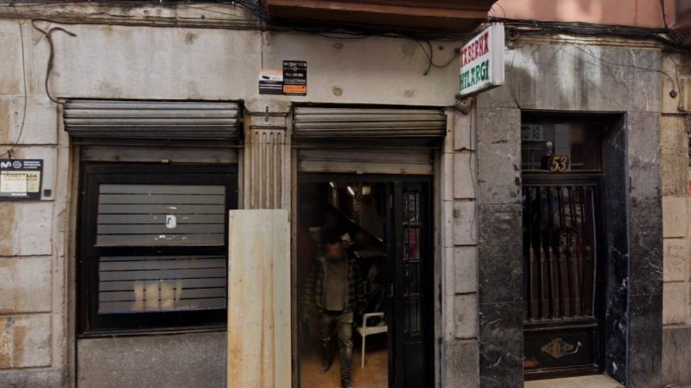 Fachada de la Taberna Ilargi de Bilbao, donde se cometió el crimen. GOOGLE STREET