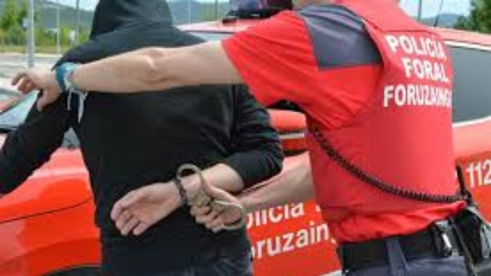 La Policía Foral practica una detención. ARCHIVO / POLICÍA FORAL