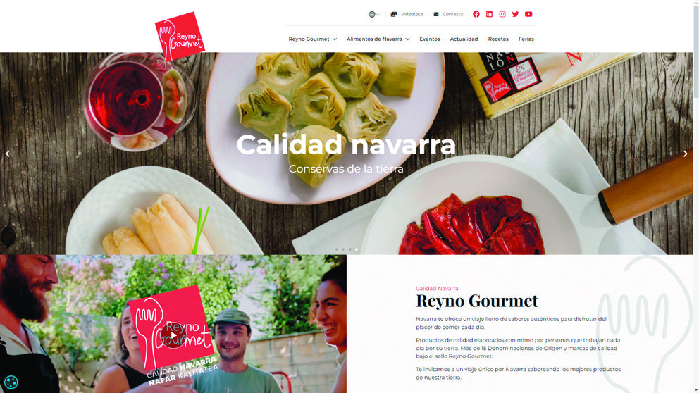 Imagen de la portada de la nueva página web de Reyno Gourmet. CEDIDA