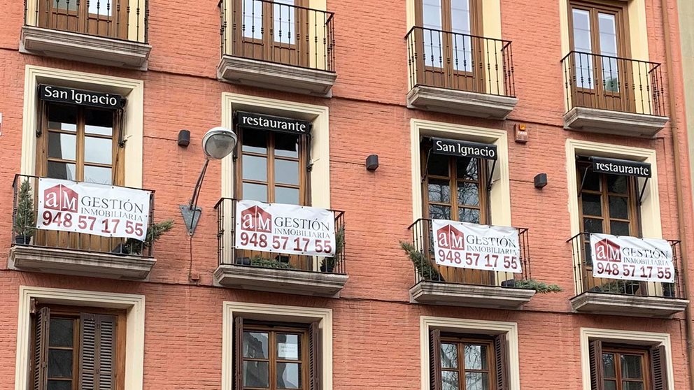 Antiguo restaurante San Ignacio en el segundo piso del número 4 de la avenida del mismo nombre en Pamplona. Navarra.com