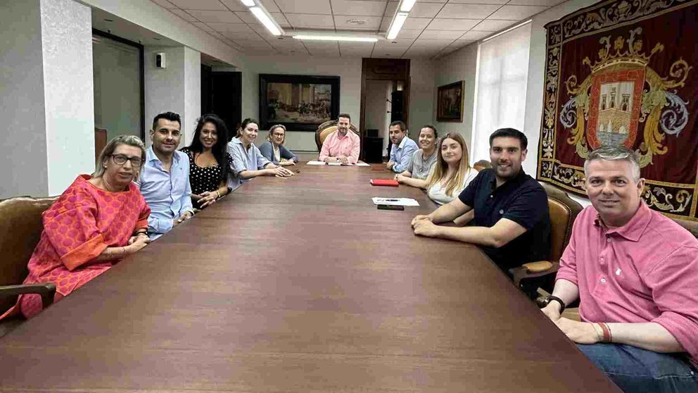 El equipo de gobierno de Alejandro Toquero en el Ayuntamiento de Tudela. CEDIDA
