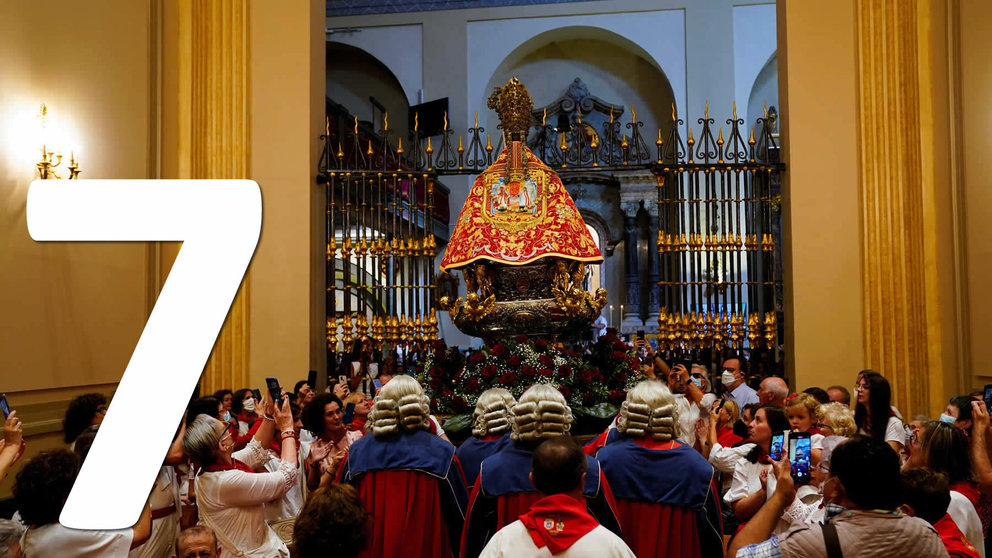 El Santo en su día grande de San Fermín 2022. REUTERS Vincent West