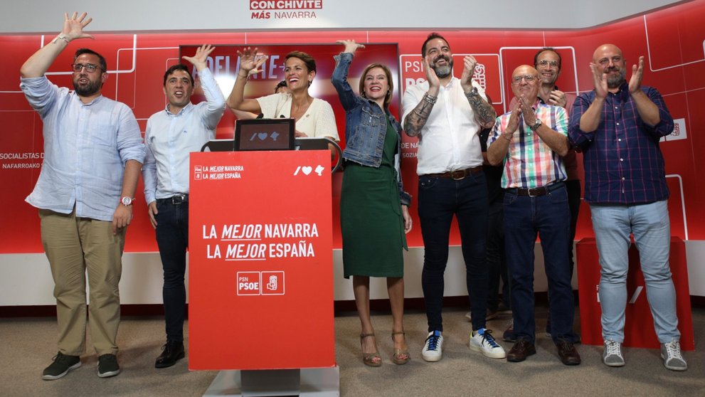 El PSN celebra su victoria electoral en Navarra en su sede del Paseo Sarasate ÍÑIGO ALZUGARAY