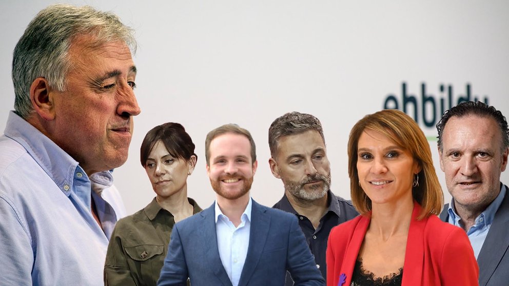 Los cinco socialistas que van a hacer a Joseba Asiron alcalde de Pamplona.